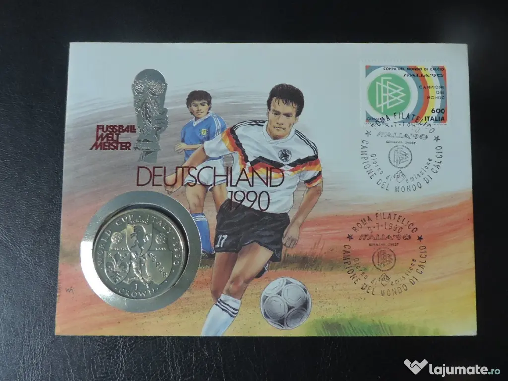 FDC cu medalie ITALIA 90 