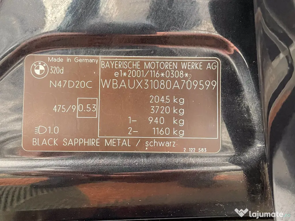 BMW 3.20d . 177 Cp . Euro 5 . Rate fixe . Garantie 12 luni . Buy-Back .