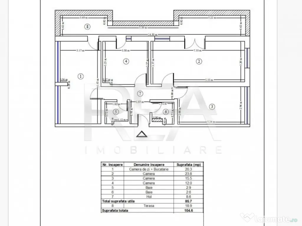4 Camere 105m.p. + 2 Parcări | Bloc Nou Zona Giulesti 