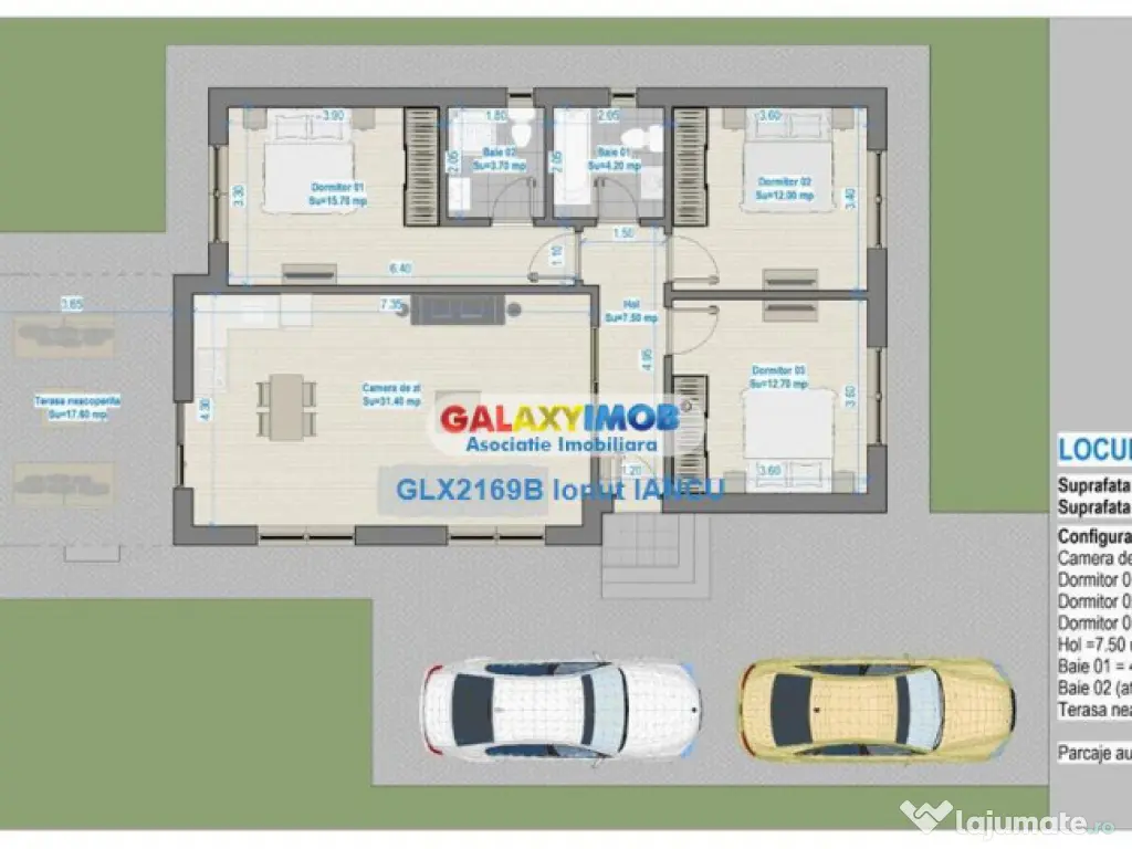 Casa Singulara Parter 4 camere Tunari Stil Mediteranean 