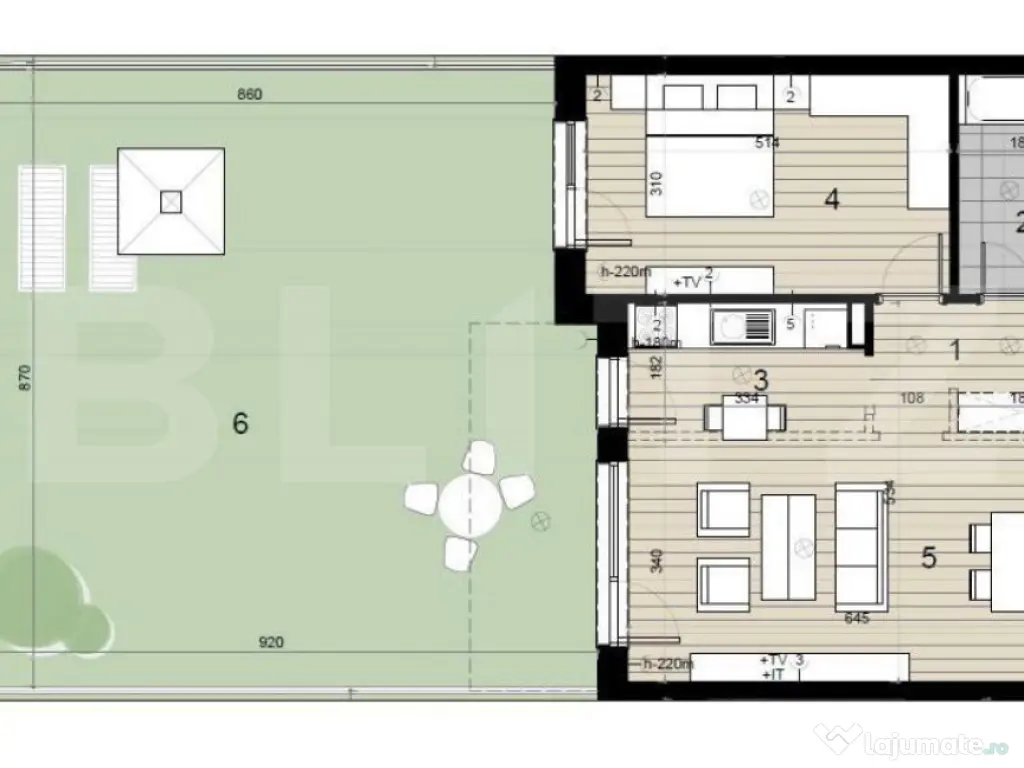 Apartament 2 camere, 57mp, gradina 77 mp, zona The Office - 