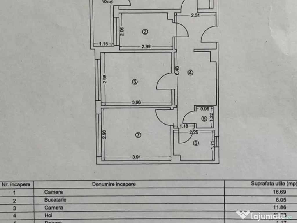 Apartament 3 camere zona Abator 