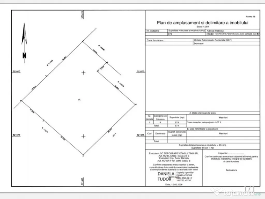 Teren intravilan 974 mp - Domnesti