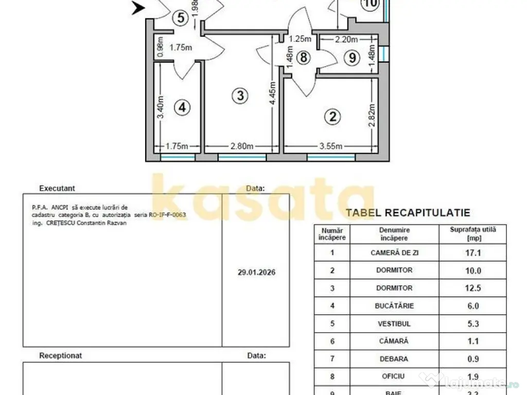 3 camere I Romancierilor I 61mp I etaj 5 I reabilitat termic 