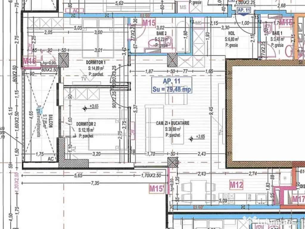 Apartament 3 Camere Premium | 79 mp Utili | 2 Băi | Zonă d 