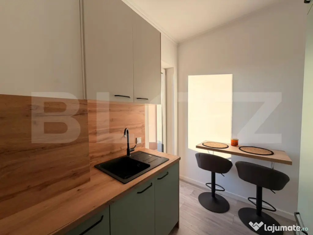 Garsonieră cu parcare subterană, 40 mp, zona Rovine 