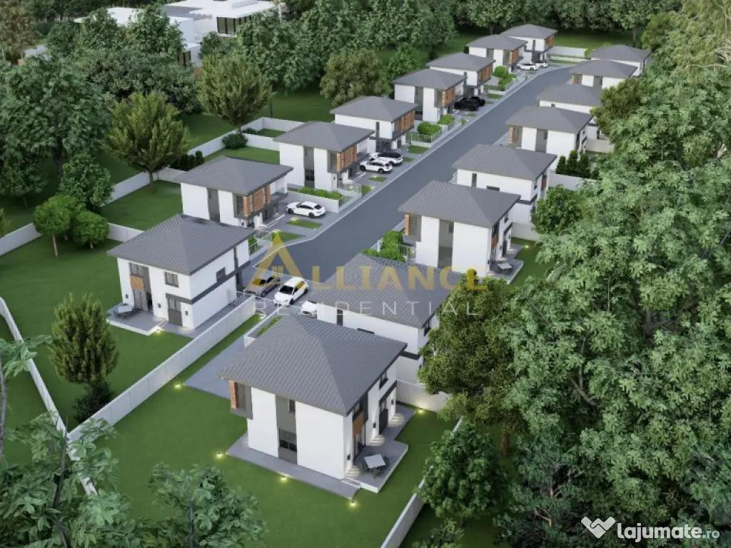 Vila , 110 mp utili, 4 camere - Complex nou (16 vile)