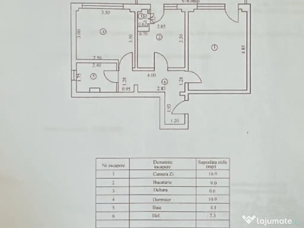 Comision Zero, Apartament 2 camere 55mp, Plantelor et. 2/4 