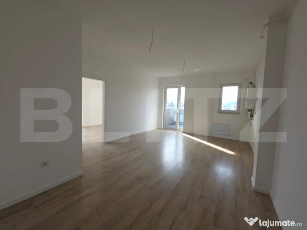 Apartament 3 camere, 56 mp, 2 balcoane (11 mp + 6,35 mp), fi 