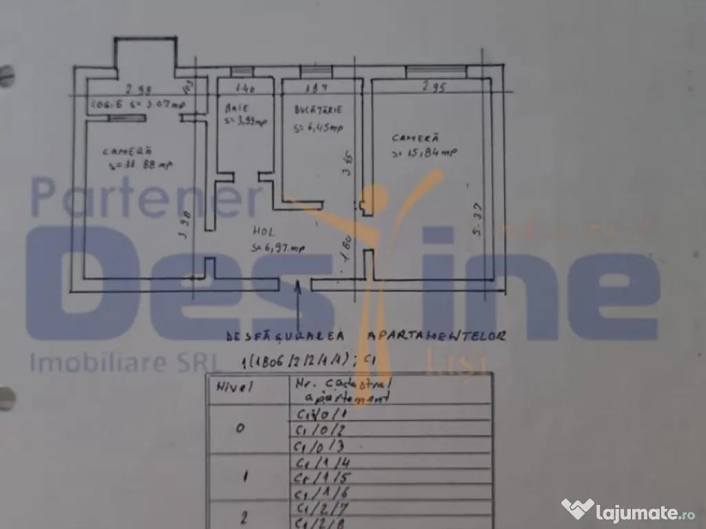 VALEA LUPULUI , Apartament 2 camere, decomandat 