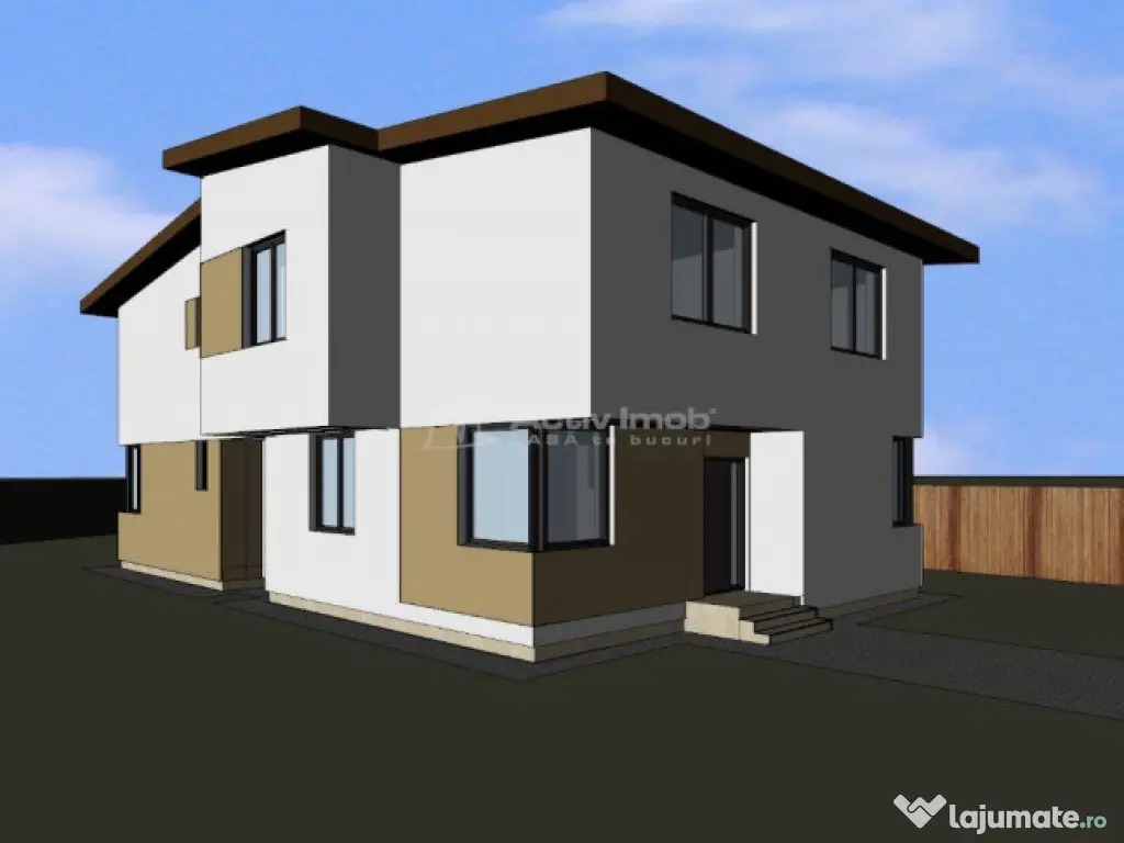 Casa tip Duplex- 4 camere, 130mp, 500 mp teren - Stupini Bra 