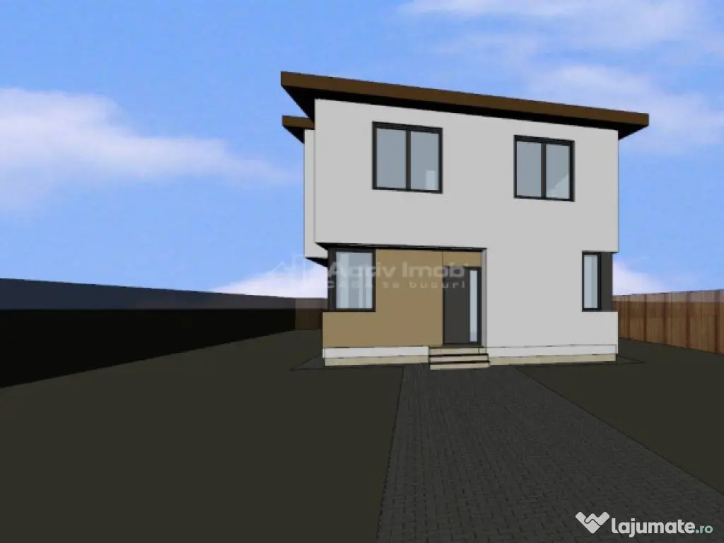 Casa tip Duplex- 4 camere, 130mp, 500 mp teren - Stupini Bra 