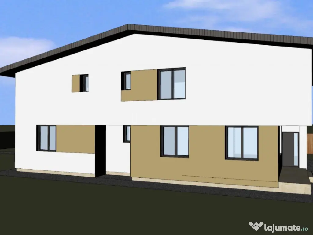 Casa tip Duplex- 4 camere, 130mp, 500 mp teren - Stupini Bra 