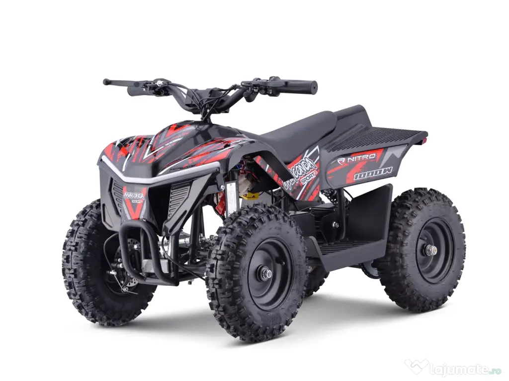 ATV electric NITRO E-QUAD Anaconda VX 800W cu baterie 36V 12Ah Lithium RED
