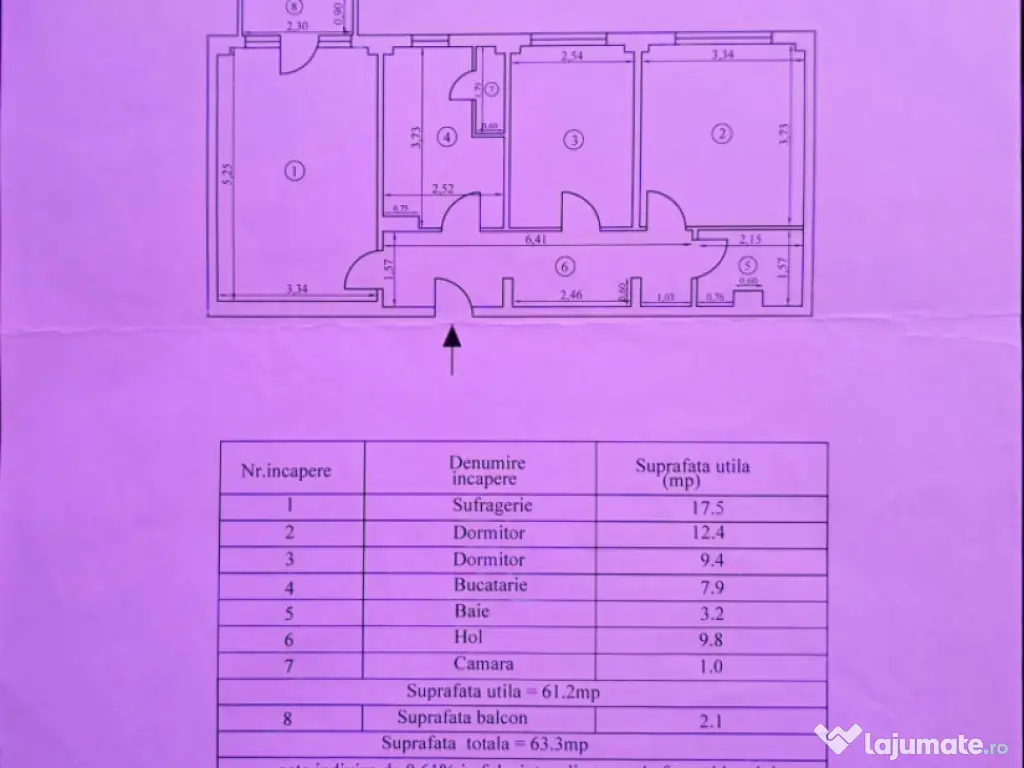 Apartament 3 camere confort 1 decomandat, Plantelor, etaj 10