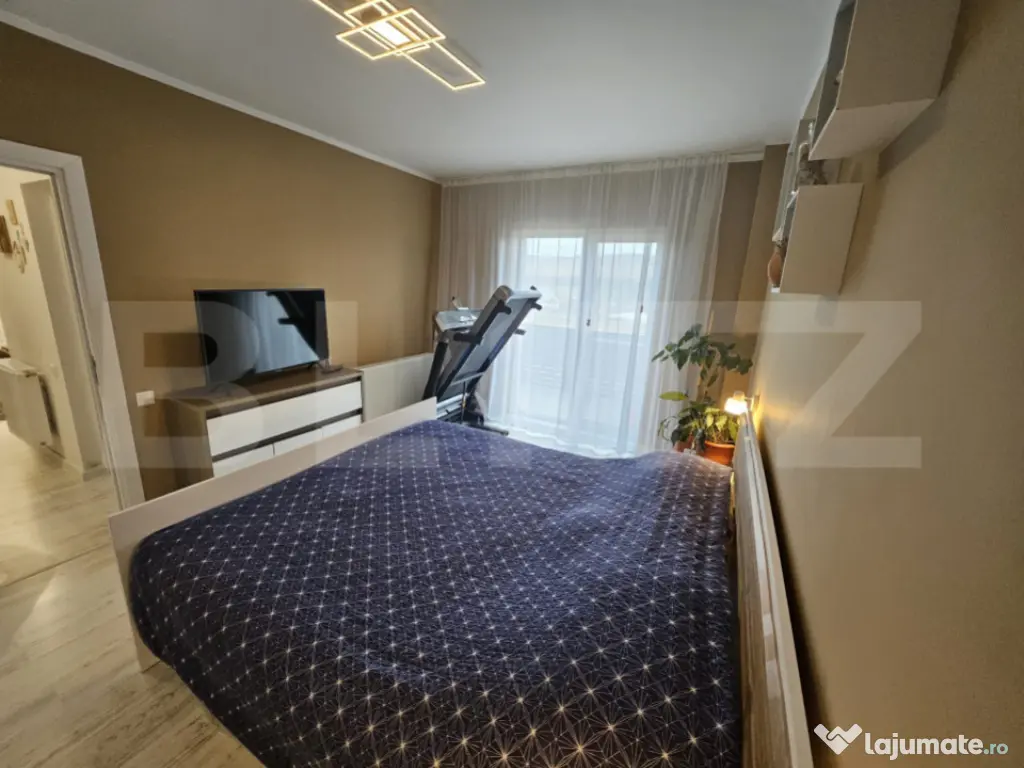 Apartament semidecomandat cu 2 camere, foarte luminos, zona