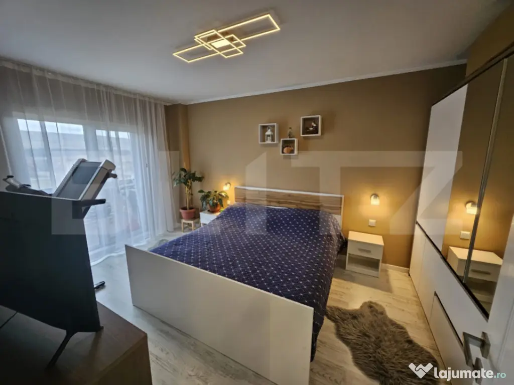 Apartament semidecomandat cu 2 camere, foarte luminos, zona