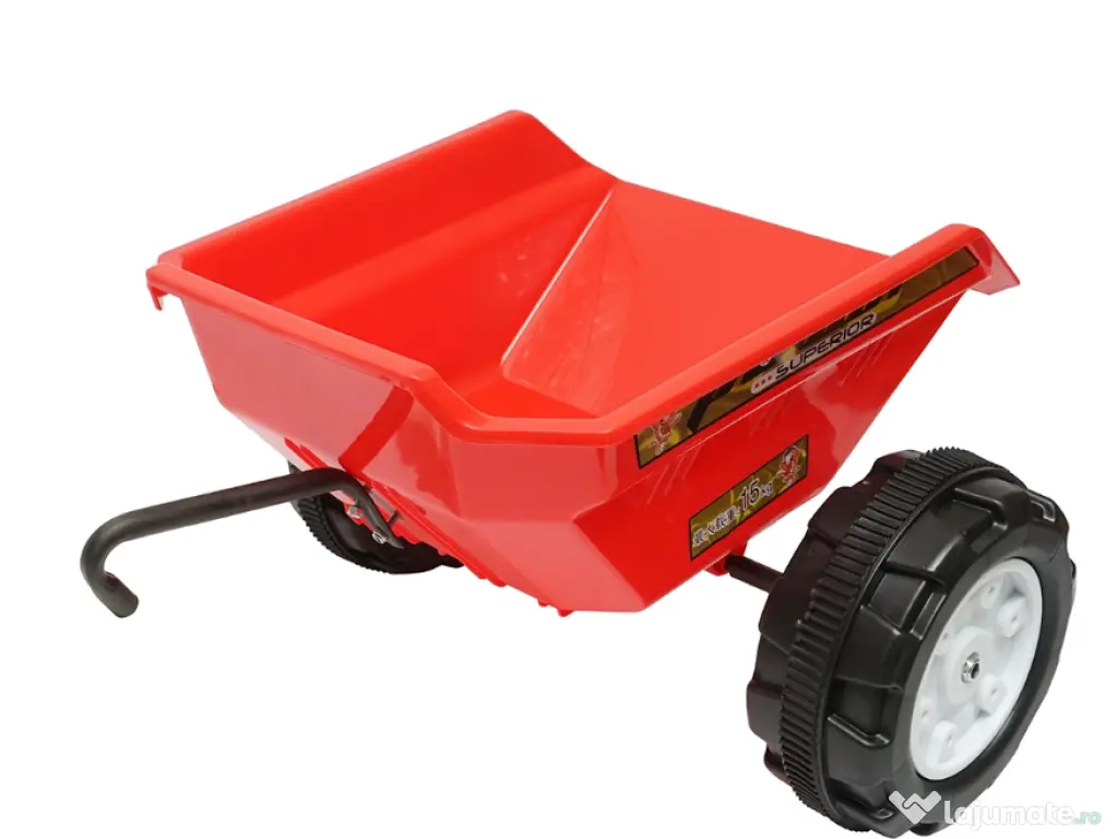 Tractor Copii Baiat Baieti cu Baterie si Remorca Rosu + LIVRARE GRATUITA 