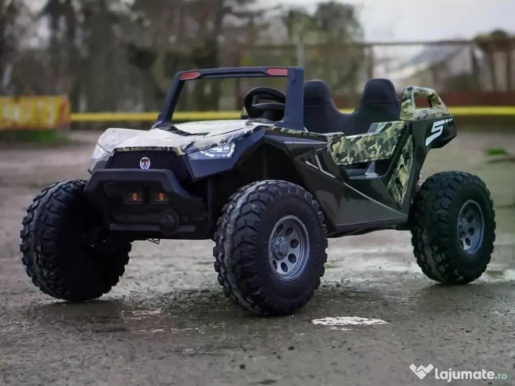 UTV electric pentru 4 copii, Kinderauto BJX1928 24V 14Ah , 500W Army camo 