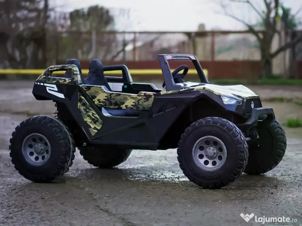 UTV electric pentru 4 copii, Kinderauto BJX1928 24V 14Ah , 500W Army camo 
