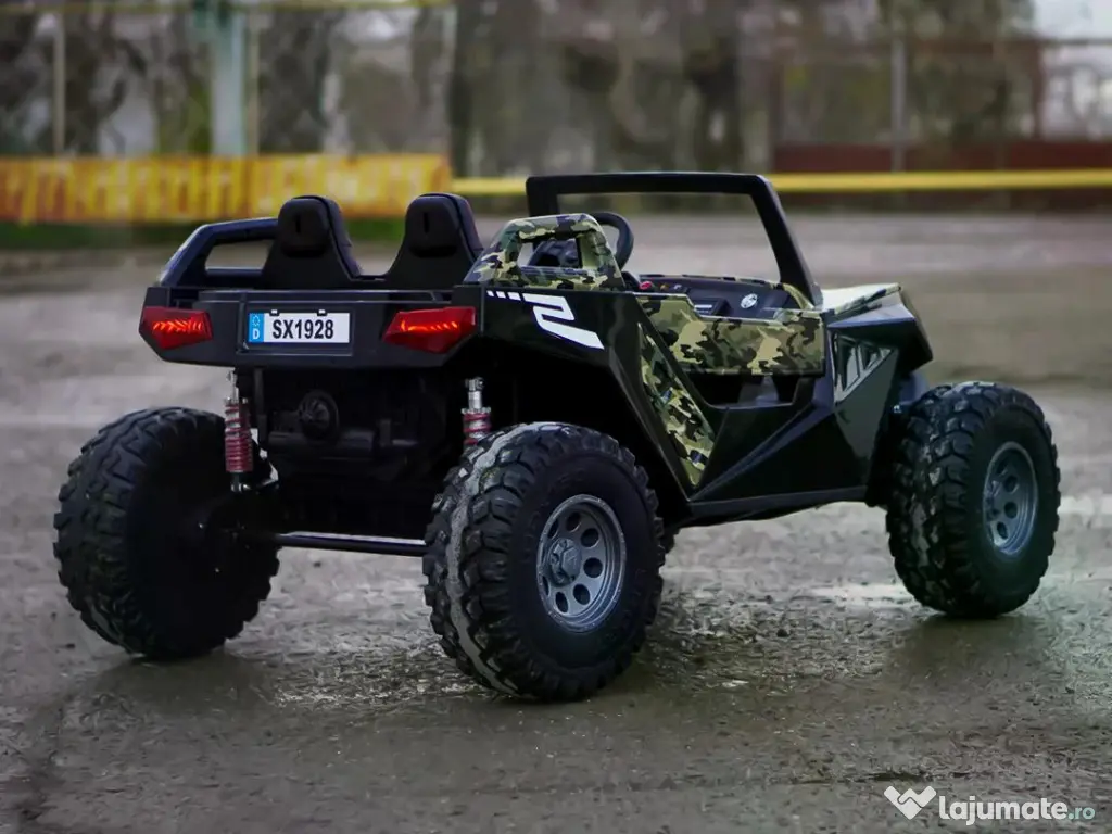 UTV electric pentru 4 copii, Kinderauto BJX1928 24V 14Ah , 500W Army camo 