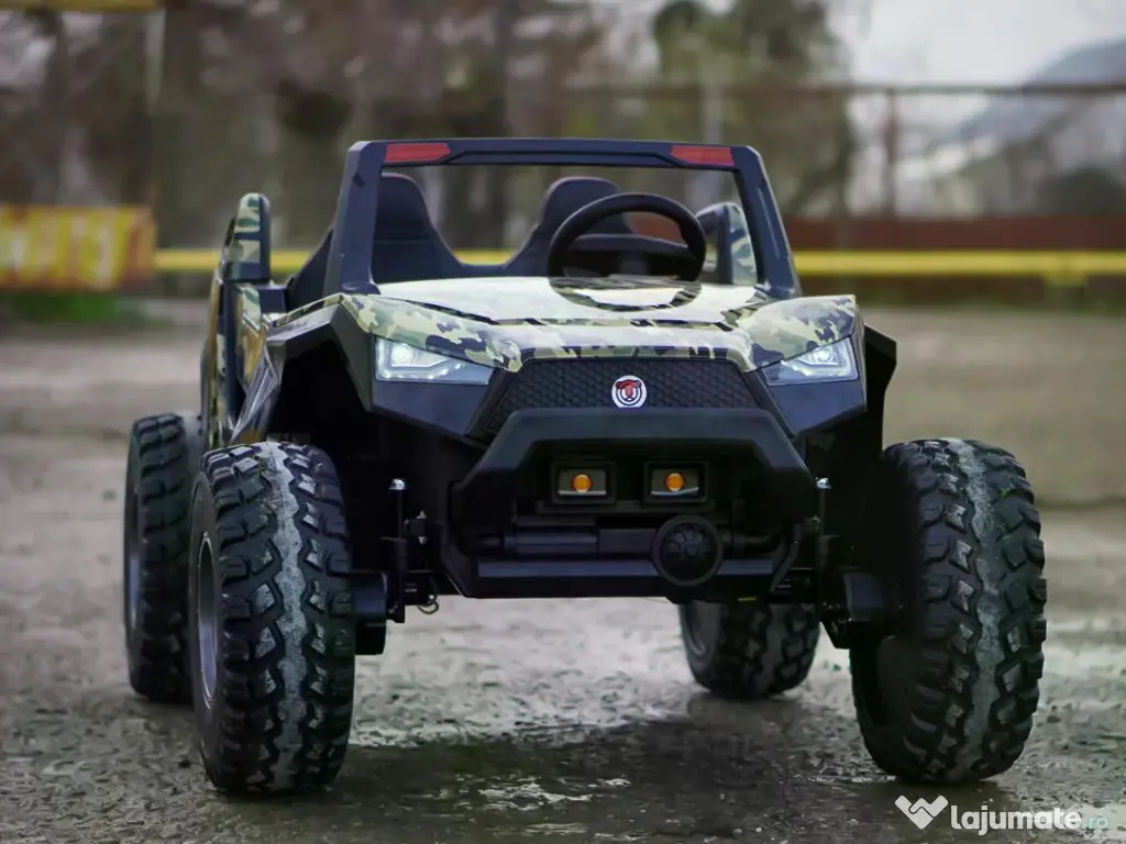 UTV electric pentru 4 copii, Kinderauto BJX1928 24V 14Ah , 500W Army camo 