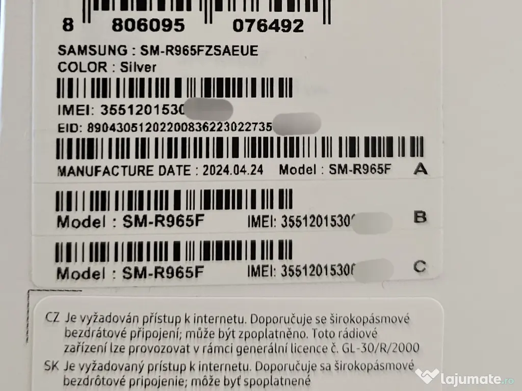 Samsung Watch 6 Classic LTE – 47mm – eSIM – Ca NOU 