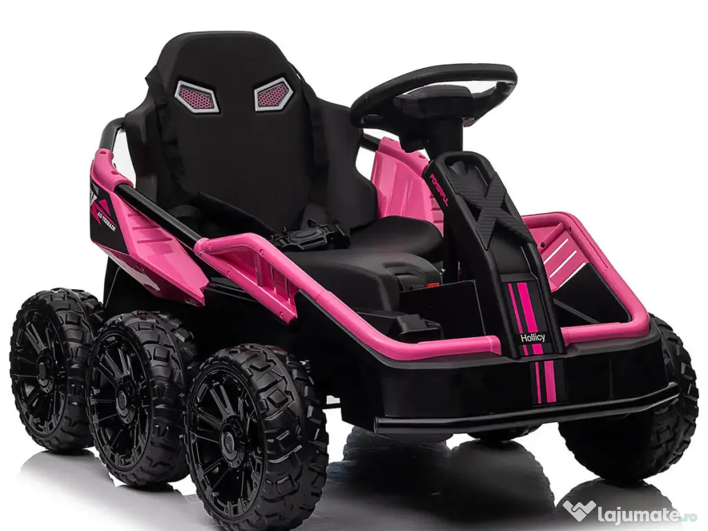 UTV electric pentru 2 copii Kinderauto BJSX2319 6x6 300W 24V Pink