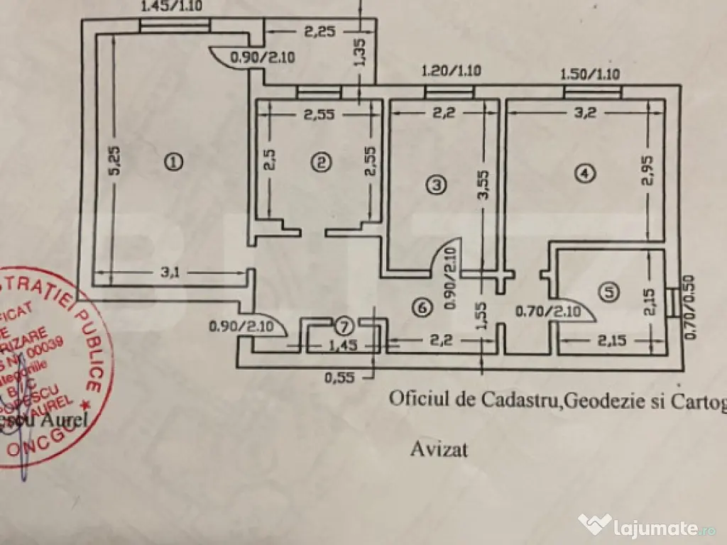 Apartament 3 camere, 60 mp, zona Nicolina