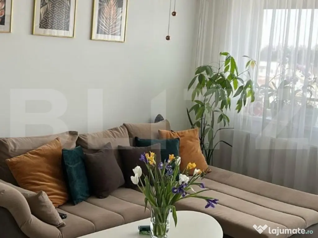 Apartament 2 camere, zona Tractorul, decomandat, 52 mp, aer 