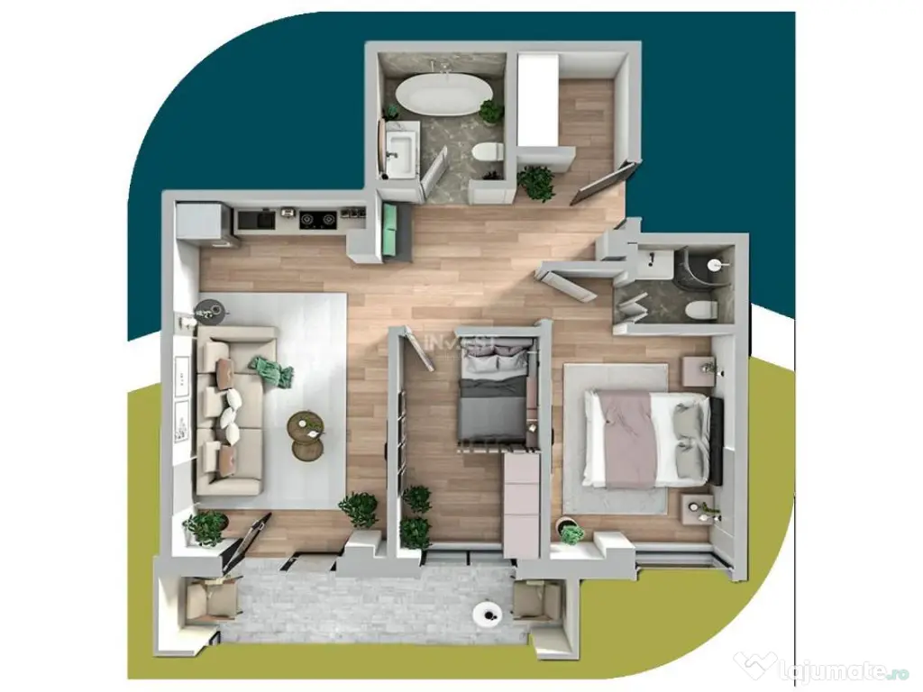APARTAMENT CU 3 CAMERE, ETAJ 1, 67 MP IASI, CARTIER PRIVAT ! 