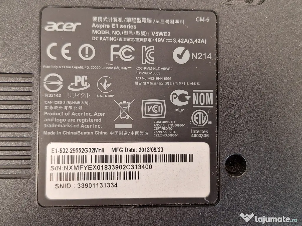 Laptop Acer Aspire E1-532-29552G50Mnii
