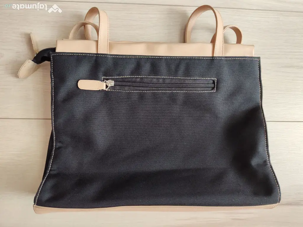 Geantă neagră din material textil, Lamonza, puțin folosită 