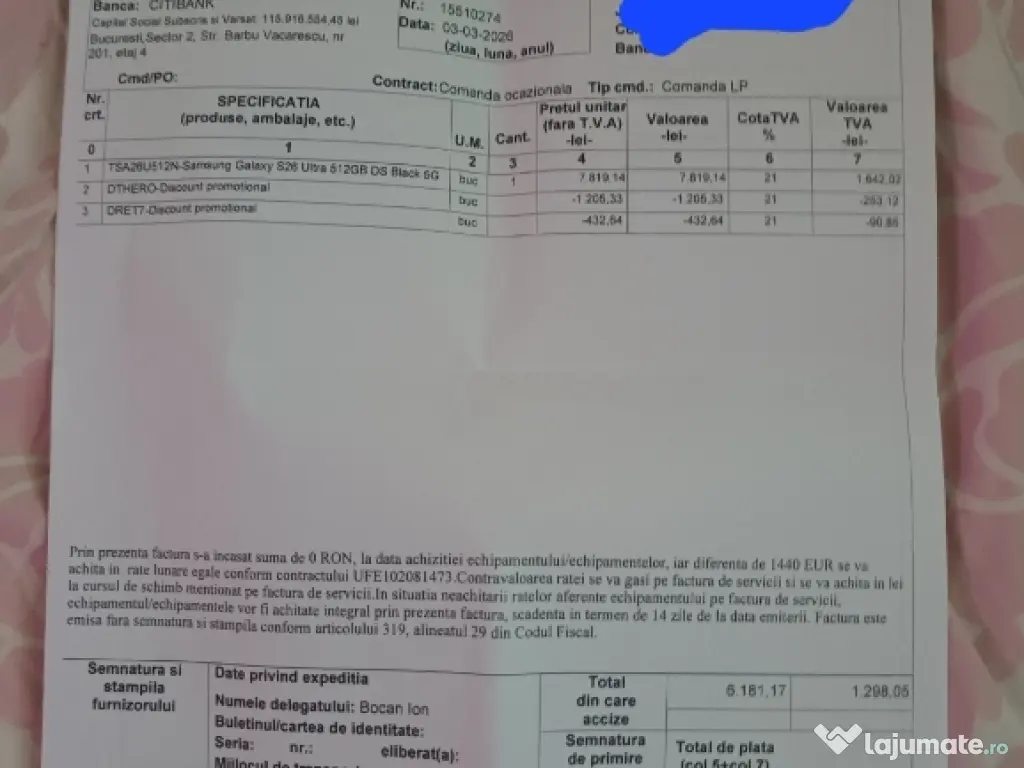 vând samsung galaxy s26 ultra ,nou sigilat. 