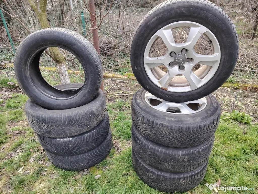 cînd pneuri de iarna -vara de205/55/16 din care 4 cu jante al. 