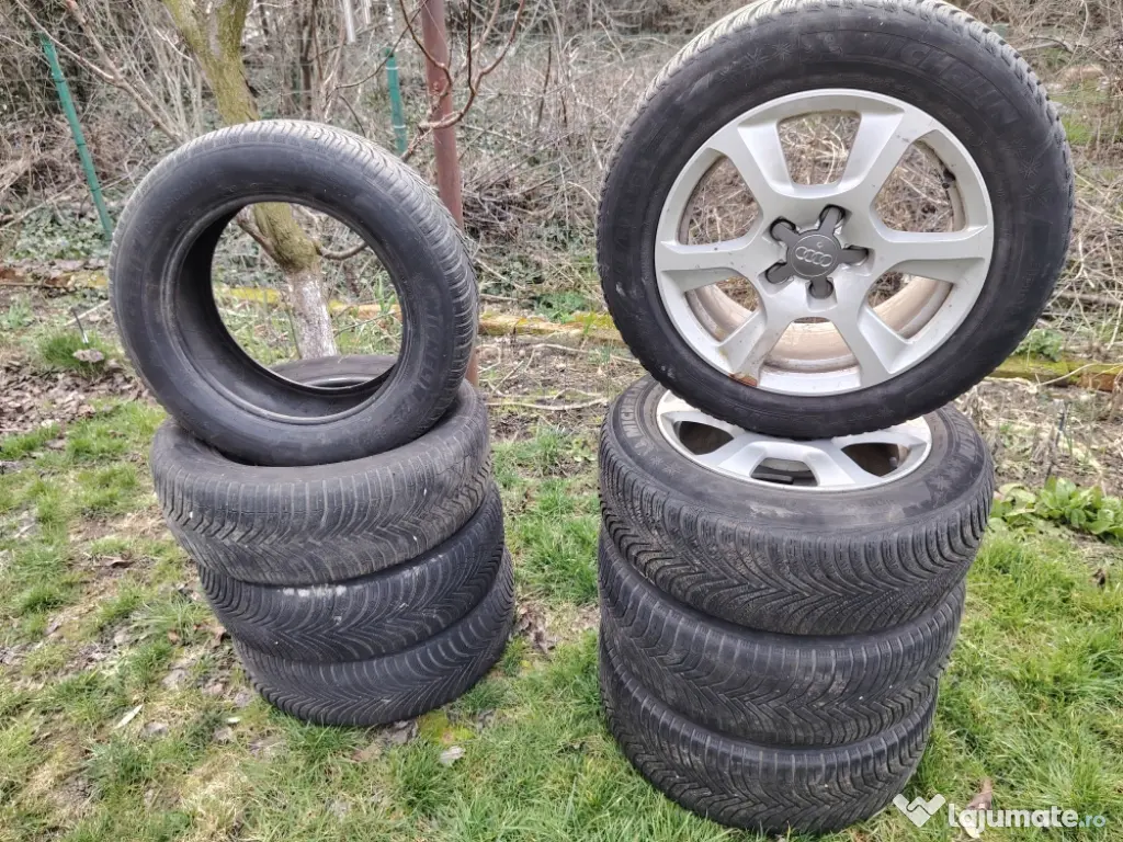 cînd pneuri de iarna -vara de205/55/16 din care 4 cu jante al. 