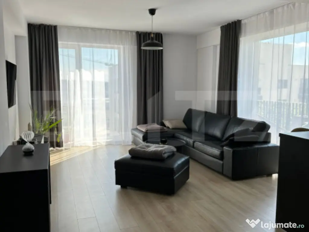 Apartament 2 camere open space, 55 mp, zona President 