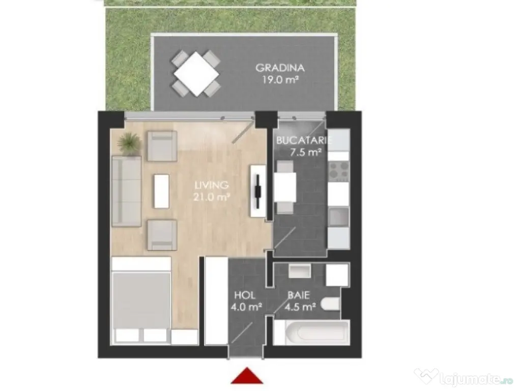 Studio + Grădină proprie, Nou-Finalizat -AtriaResort - Mall Colosseum 