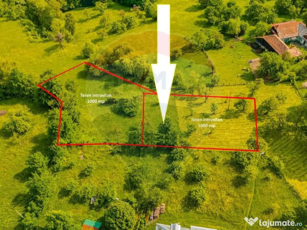 COMISION 0% | Teren 1,000mp Bran | Strada Clincea | 