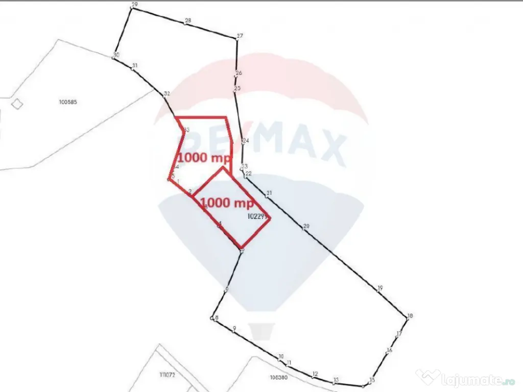 COMISION 0% | Teren 1,000mp Bran | Strada Clincea | 