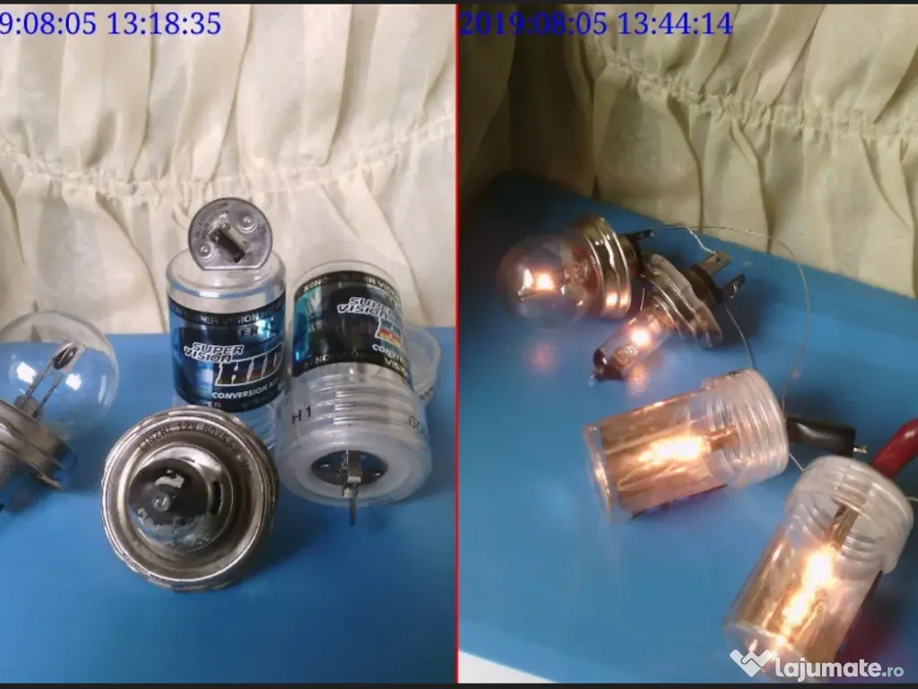 Becuri auto Xenon si Halogen soclu metalic H1 si H4 