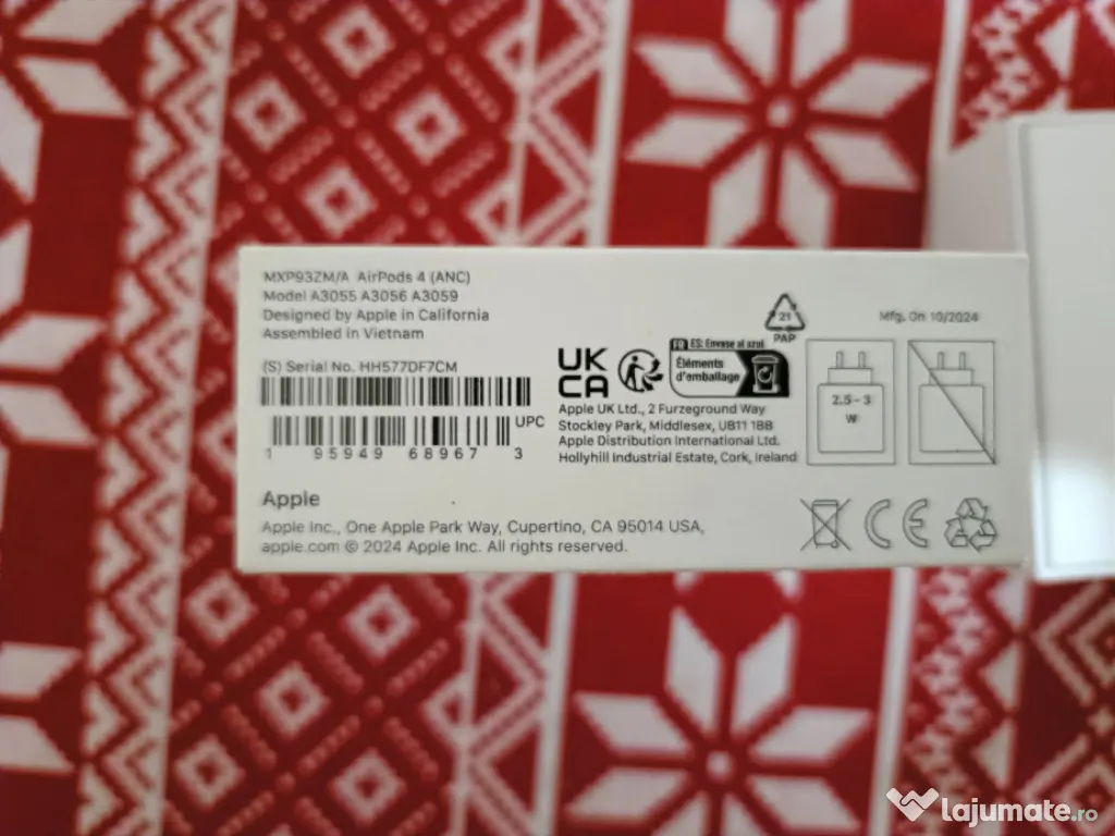 Căști Airpods Generația 4 