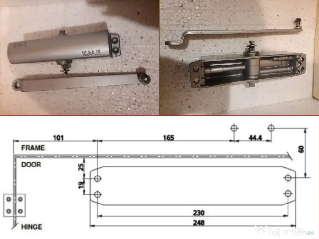 Amortizor hidraulic pentru usa KALE 