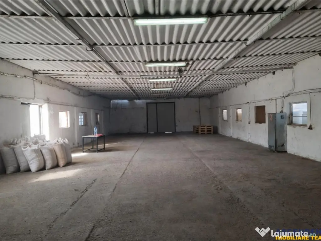Hala industriala versatila,spatii cazare, platforma betonata 