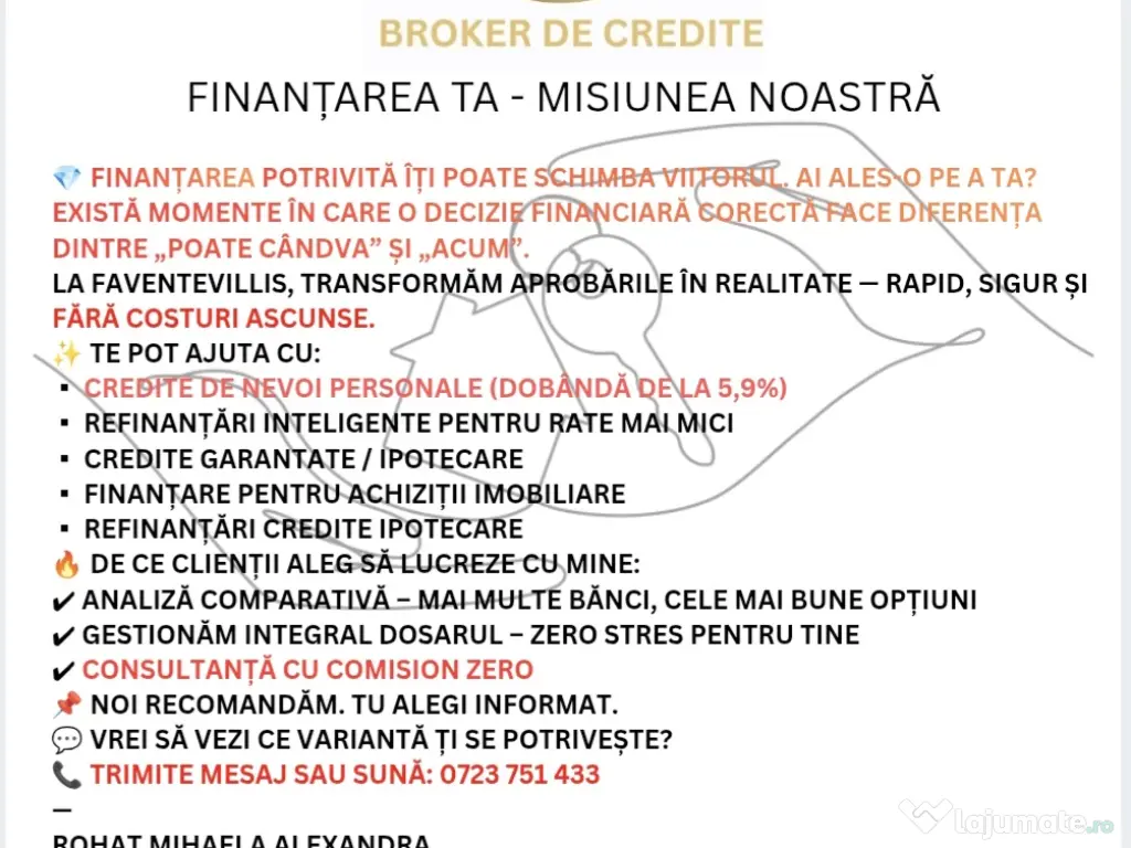 CREDITE/ASIGURĂRI/REFINANȚĂRI 