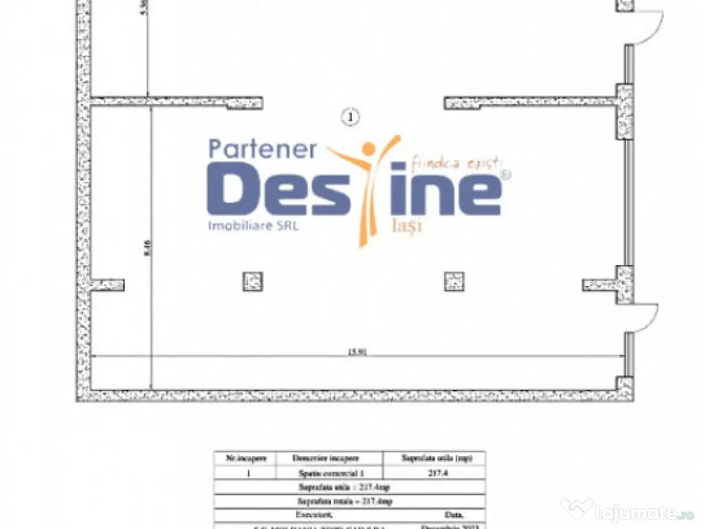 Spatiu Comercial 217 mp parter + 2 parcari la intrare in Car 