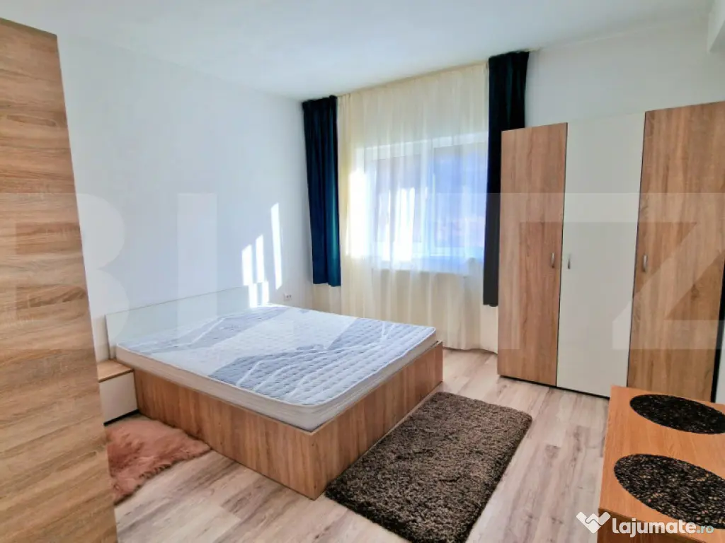 Apartament luminos cu 2 camere, 53 mp, parcare, balcon, zona 