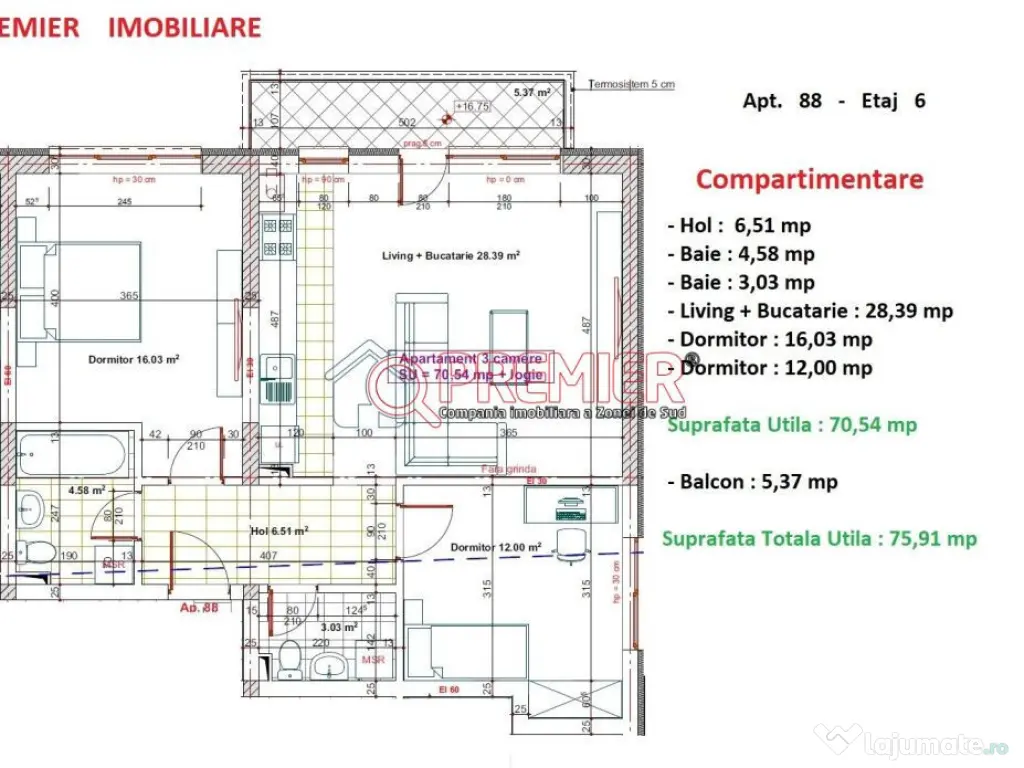 Sector 4 - Metrou Aparatorii Patriei - Apartament 3 camere 