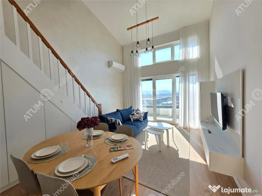 Penthouse cu 3 camere mobilat si utilat complet cartierul Tu 