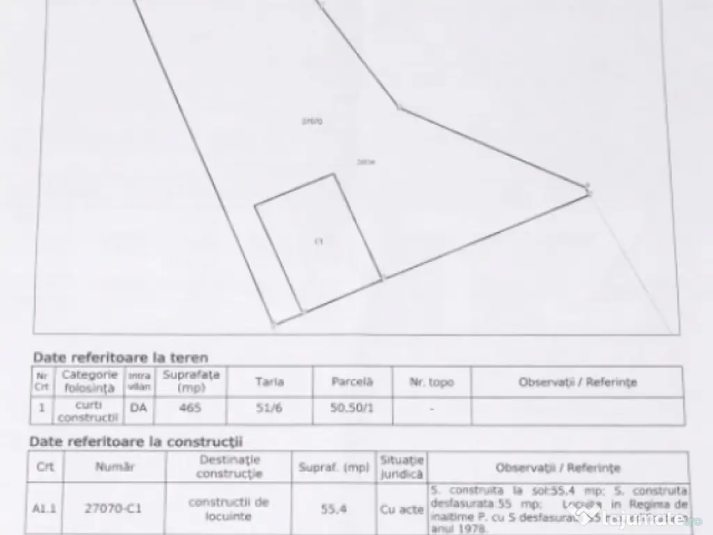 Casa cu teren de vanzare in Uriu 